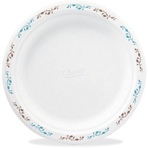 Huhtamaki Americas 22516 Molded Fiber Dinnerware,Plate,8-3/4",Vines Theme,500/CT,WE by Chinet