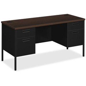 The HON Company P3231MOP Double Pedestal Credenza, 60"X24"X29-1/2", Mocha by HON