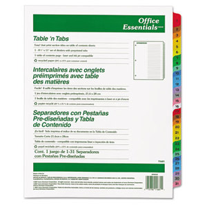 Avery 11681 Table 'n Tabs Dividers, 31-Tab, Letter by AVERY-DENNISON