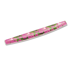 Gel Keyboard Wrist Rest w/Microban Protection, 18 9/16 x 2 5/16, Pink Flowers by FELLOWES MFG. CO.