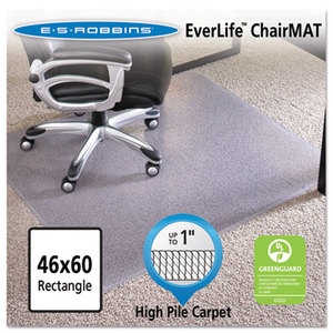 E.S. ROBBINS 124377 46x60 Rectangle Chair Mat, Performance Series AnchorBar for Carpet up to 1" by E.S. ROBBINS