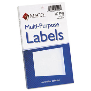 Chartpak, Inc MMS-2448 Multipurpose Self-Adhesive Removable Labels, 1 1/2 x 3, White, 160/Pack by CHARTPAK/PICKETT