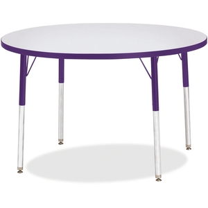 Jonti-Craft, Inc 6468JCA004 Jonti-Craft 6468JCA004 KYDZ ACTIVITY TABLE - ROUND - 42 INCH DIAMETER, 24 INCH - 31 INCH HT - GRAY/PURPLE by Berries