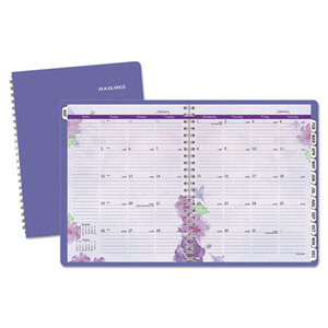 AT-A-GLANCE 938P900 Beautiful Day Monthly Appointment Book, 8 1/2 x 11, Purple, 2016-2017 by AT-A-GLANCE