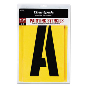 Chartpak, Inc 01590 Painting Stencil Set, A-Z Set, Manila, 26/Set by CHARTPAK/PICKETT