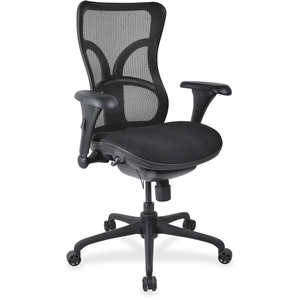 Lorell Furniture 20979 Mesh Hi-Back Chair, 47-3/5"X21-1/10"X23-3/5", Black by Lorell