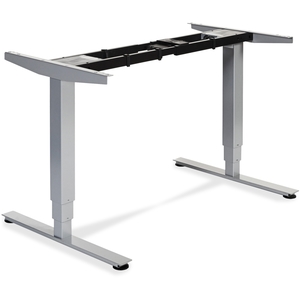 Lorell Furniture 25993 Sitstand Desk Frame 3D, 26-3/5X44-1/4"X23-2/5", Silver by Lorell