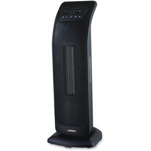 Lorell Furniture 33559 Ceramic Tower Heater, 23", 900/1500W, Black by Lorell