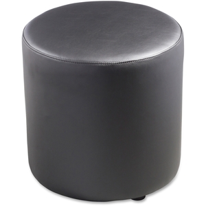 Cylinder Chair, 16-3/4"X18", Leather/Black by Lorell