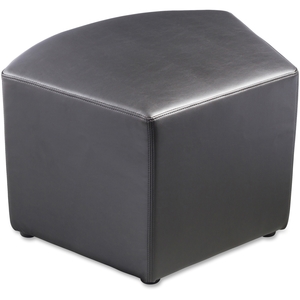 Quad Chair, 16-3/4"X16-3/4"X18", Leather/Black by Lorell