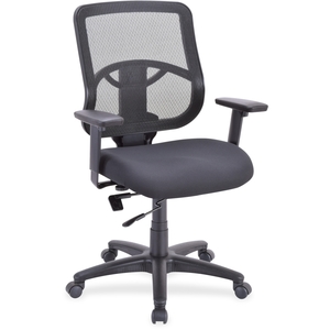 Lorell Furniture 59559 Managerial Mid-Back Chair, 25-1/4"X23-1/2"X40-1/2", Black by Lorell