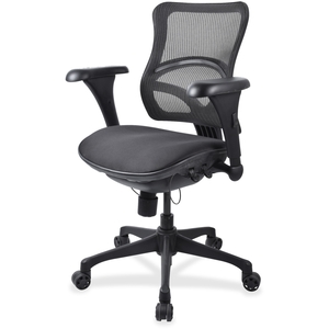 Lorell Furniture 20978 Mesh Midback Chair, 25-3/5"X20-1/10"X23-3/7", Black by Lorell