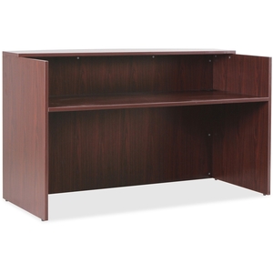 Lorell Furniture 59582 Reception Desk, 35-2/5"X71"X42-1/2", Mahogany by Lorell