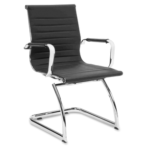 Modern Midback Chair, 25"X26"X38", Black by Lorell