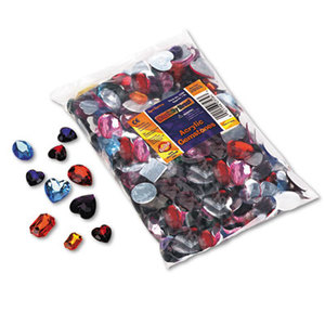 Gemstones Classroom Pack, Acrylic, 1 lbs., Assorted Colors/Sizes by THE CHENILLE KRAFT COMPANY