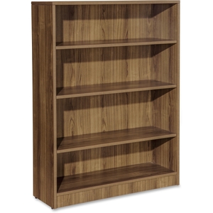 Lorell Furniture 69974 4-Shelf Bookcase, 36"X12-1/2"X48", Walnut by Lorell