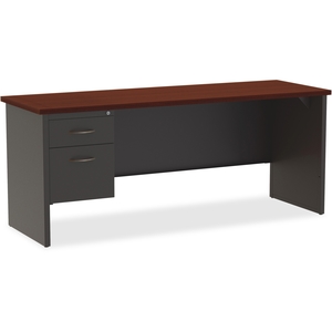 Lorell Furniture 79164 Left Pedestal Desk, 24"X72", Ch/Mh by Lorell