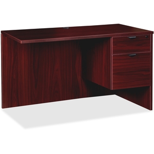 Lorell Furniture 79189 Right Pedestal Return, 42"X24"X29", Mahogany by Lorell