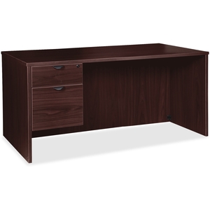 Lorell Furniture 79184 Desk W/Left Pedestal, 66"X30"X29", Espresso by Lorell