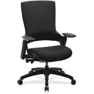 Lorell Furniture 59527 Multifunction Fabric Chair, 25-1/4"X23-1/2"X40-1/2", Black by Lorell