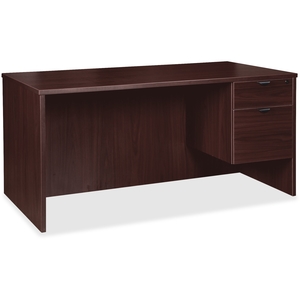 Lorell Furniture 79186 Desk W/Right Pedestal, 66"X30"X29", Espresso by Lorell