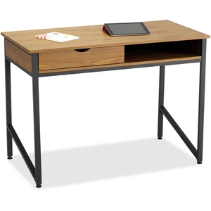 Safco Products 1950BL Single Drawer Office Desk, 43-1/4"X21-5/8"X30-3/4", Bk by Safco
