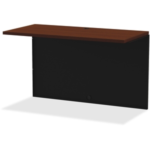 Lorell Furniture 79165 Desk Bridge, 24"X48", Black/Walnut by Lorell