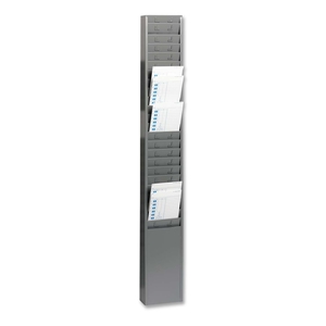 MMF INDUSTRIES 270R1TCRGY Time Card/Ticket Message Rack, 25 Pocket, 5-1/8"W,Grey by MMF