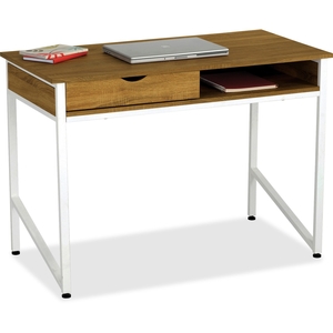 Safco Products 1950WH Single Drawer Office Desk, 43-1/4"X21-5/8'X30-3/4", We by Safco