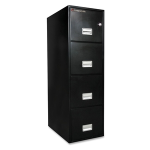 Sentry Group 4T2531B 4-Drawer Vertical Fire File,16-3/5"x25"x53-3/5",Black by Sentry Safe