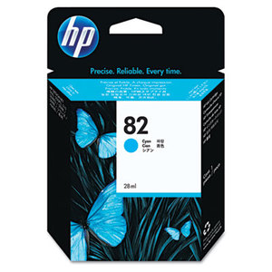 Hewlett-Packard CH566A CH566A (HP 82) Ink Cartridge, 28mL, Cyan by HEWLETT PACKARD SUPPLIES