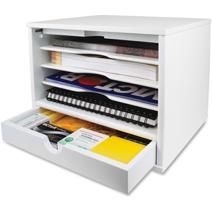 Victor Technology, LLC W4720 Desktop Organizer,4 Shelf Drwr, 13-1/4"X10-1/2"X9-2/5", We by Victor