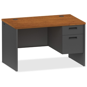 Lorell Furniture 97114 Pedestal Desk,Right,48"Wx30"Dx29-1/2"H,Cy/Ccl by Lorell