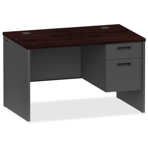 Lorell Furniture 97115 Pedestal Desk,Right,48"Wx30"Dx29-1/2"H,My/Ccl by Lorell