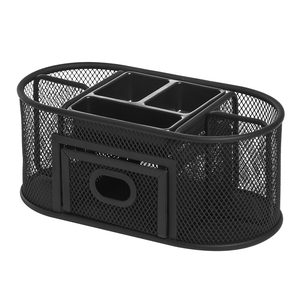 Lorell Furniture 84240 Mesh Organizer, 4-3/5"X9-2/5"X3", Black by Lorell