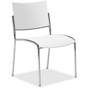 Mayline Group ESC2W Stackable Chair, 26"X38-49/50"X20", White by Mayline