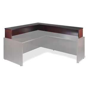 Lorell Furniture 87804 Reception Counter,70"x81"x14"x13",Mahogany by Lorell