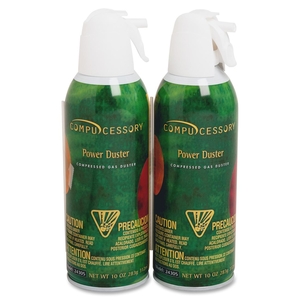 Compucessory 24302 Air Duster Cleaner, Moisture-free/Ozone Safe, 10 oz., 2/PK by Compucessory