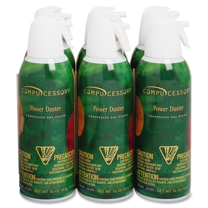 Compucessory 24306 Air Duster Cleaner, Moisture-free/Ozone Safe, 10 oz., 6/PK by Compucessory