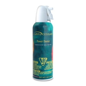 Compucessory 24313 Compressed Air Duster, 7oz., Green Glow by Compucessory