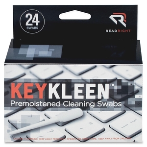 Keyboard Cleaning Swabs, Pre-Moistened, 24/PK by Read Right