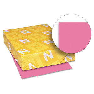 Astrobrights Colored Card Stock, 65 lb., 8-1/2 x 11, Plasma Pink, 250 Sheets by NEENAH PAPER