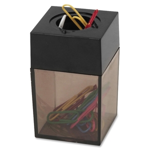 Sparco Products 11796 Paper Clip Dispenser, Magnetic, 2"x3", Smoke/Black by Sparco