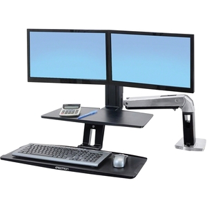 Ergotron, Inc 24-392-026 WORKFIT-A W/SUSPENDED KEYBOARD DUAL by Ergotron