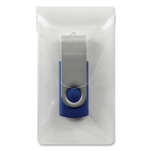 USB Flash Drive Pocket, Poly,Self-Adhesv,2"x3-9/16", 6/PK,CL by Smead