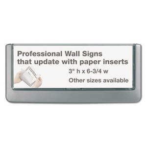 Durable Office Products Corp. 4976-37 Click Sign Holder For Interior Walls, 6 3/4 x 5/8 x 3, Gray by DURABLE OFFICE PRODUCTS CORP.