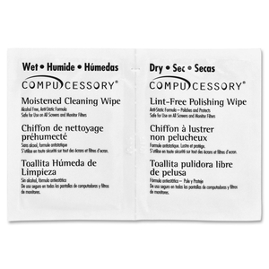 Compucessory 24219 Screen Cleaner Wipes, Wet/Dry Twin Pack, 24 Sets/PK by Compucessory