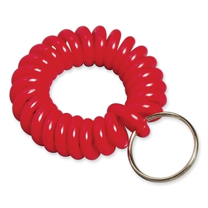 Wrist Coil Key Chain, Translucent Assorted by Baumgartens