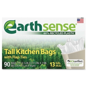 AEP Industries GES6FK90 Tall Kitchen Bags,13 Gallon,.8mil, 23-1/2"x29-3/4", 90/BX,WE by Webster