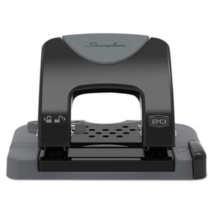 20-Sheet SmartTouch Two-Hole Punch, 9/32" Holes, Black/Gray by ACCO BRANDS, INC.